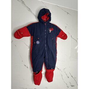 VTG Carter’s Color Block Red Blue Snow Suit Airplane 18m Winter Gear Outdoors‌‌‌